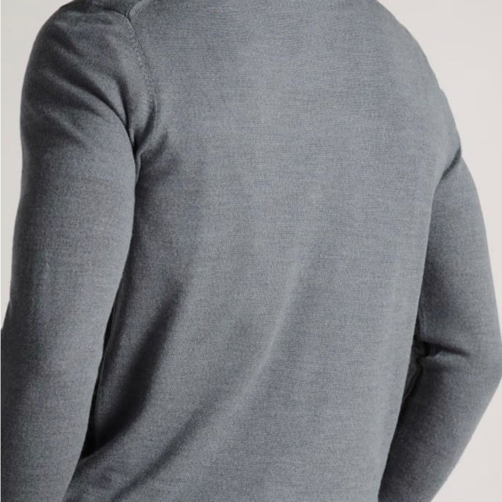 Ted Baker Merino Wool quarter-Zip XL Black Grey Preppy Luxury Sweater NWT size 5 - Picture 12 of 12
